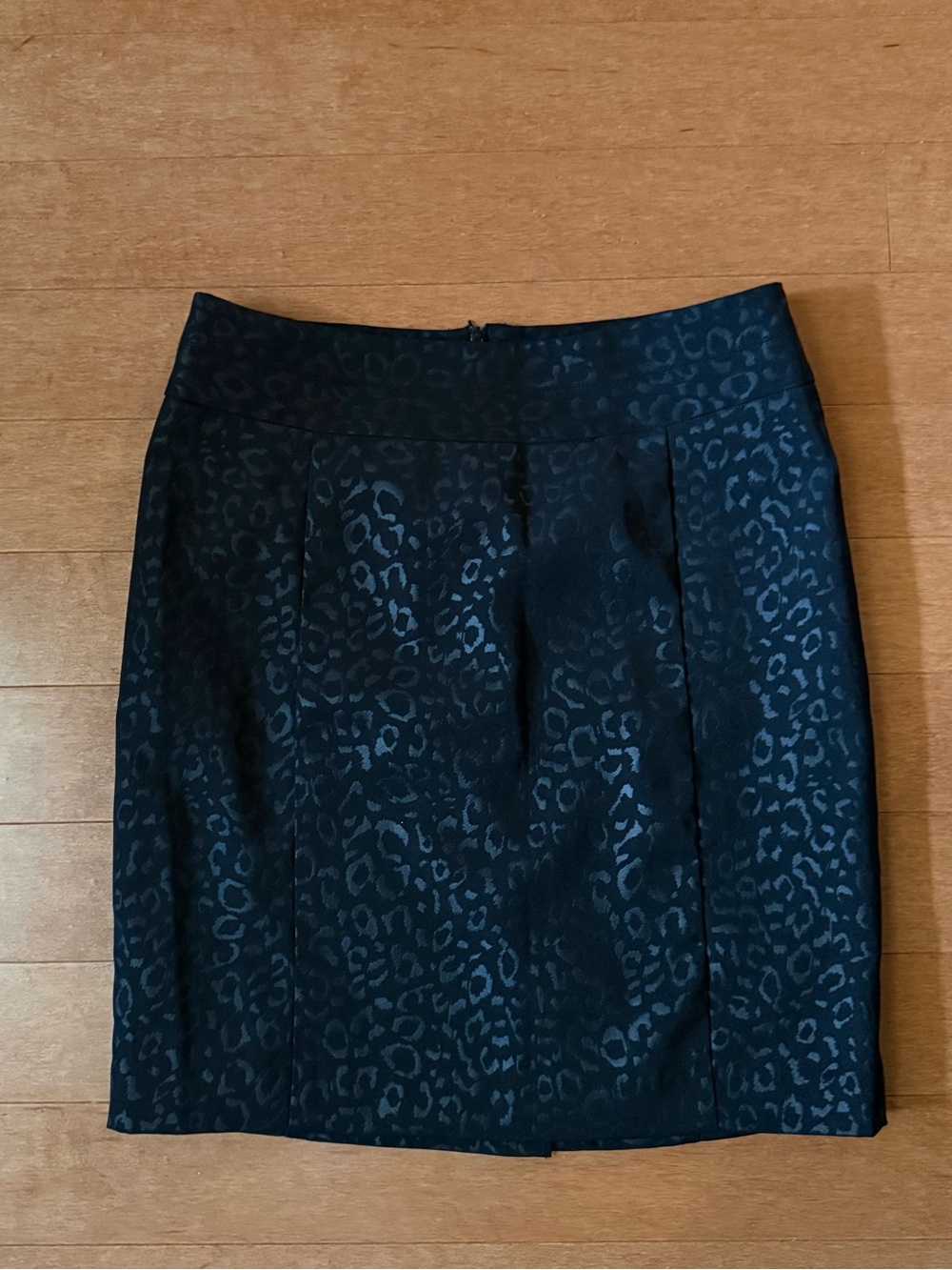 Cynthia Rowley Black Leopard Jacquard Pencil Mini Skirt